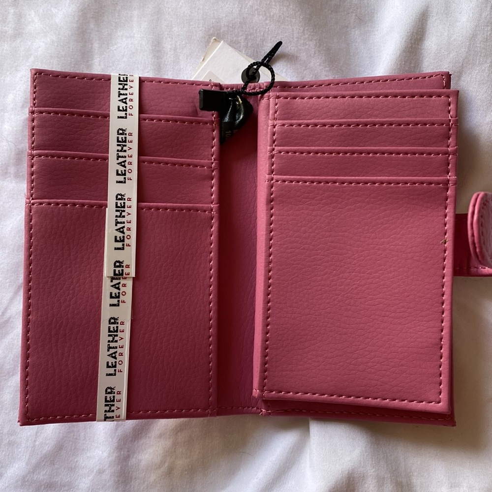 Pink Wallet - Real Leather - Mundi - Picture 2 of 5
